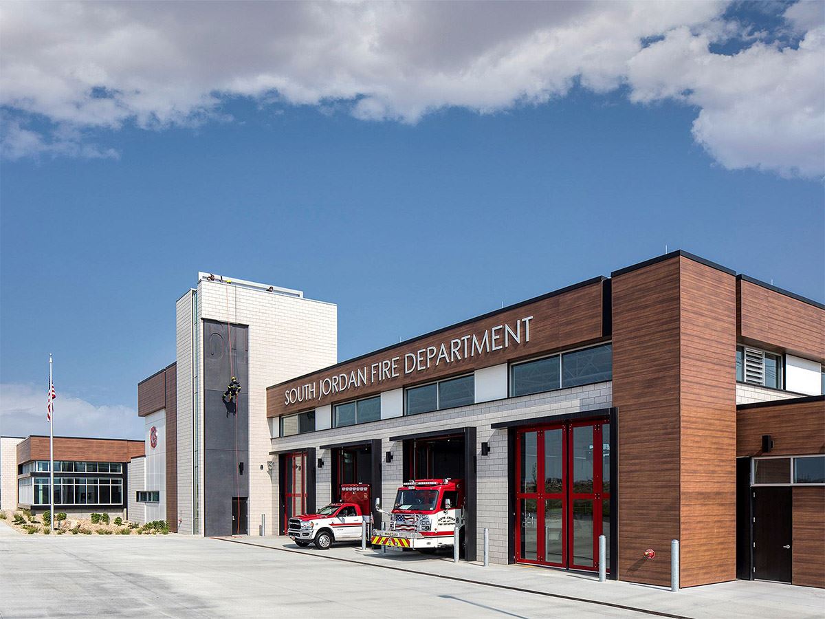 Fire Station 64 with Fire Fighters doing rescue training exercise