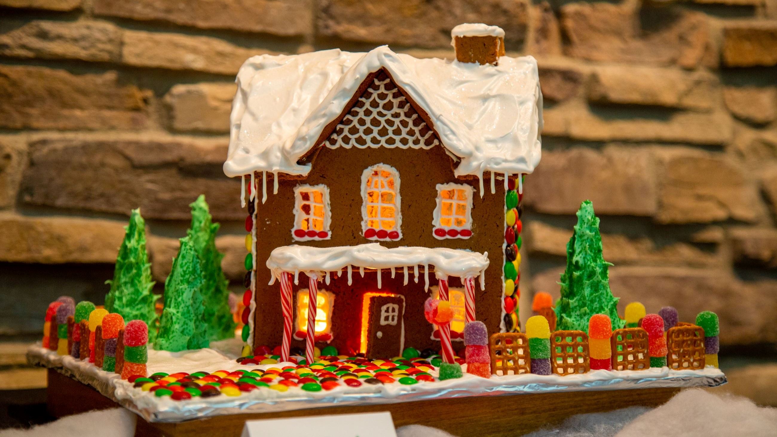 Gingerbread house made of candy