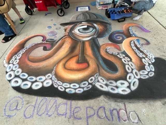 Chalk Art Photo of Octopus 